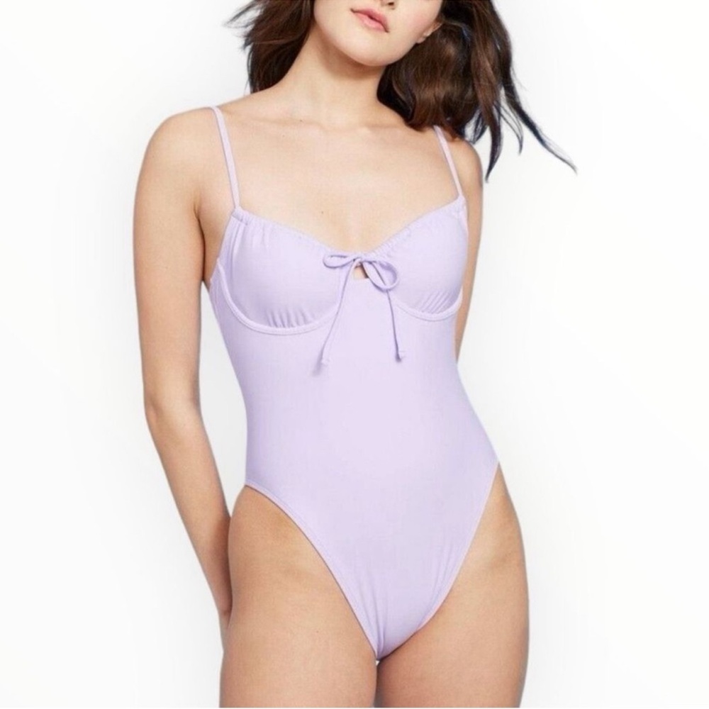 Wild Fable NWT Lilac one piece swimsuit extra cheeky